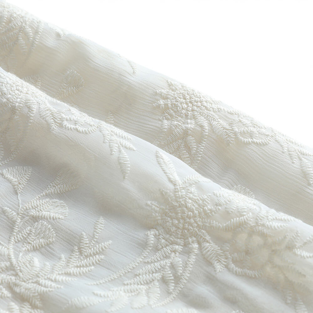 Embroidered Fabric Cotton Thread Home Textile Cotton for Women's Wear 5
